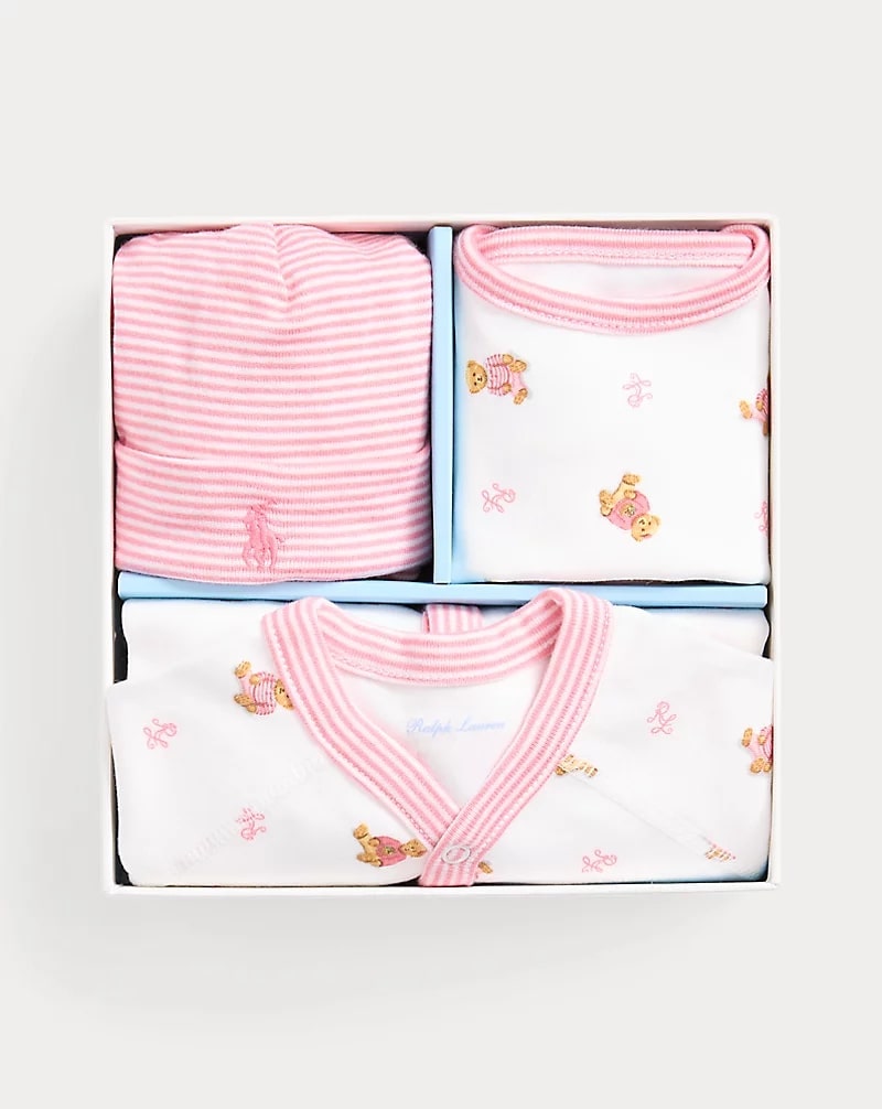 Polo Ralph Lauren Polo Bear Cotton Three-Piece Gift Set