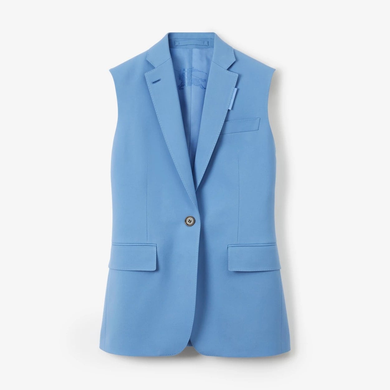 Sleeveless Wool Tailored Jacket