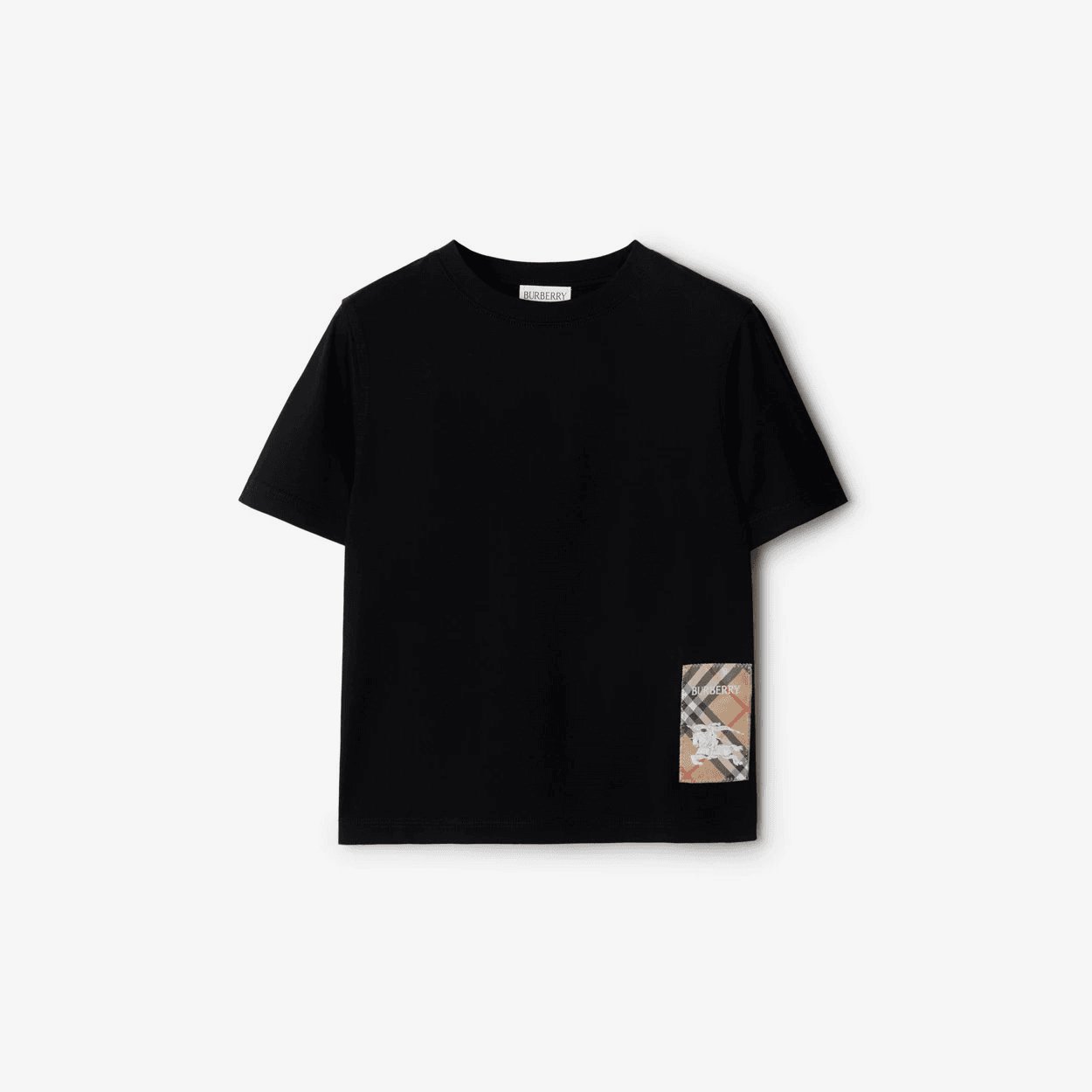 Check Label Cotton T-shirt