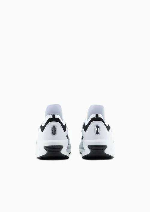 Ea7 Knit And Nubuck Infinity Sneakers, view 4