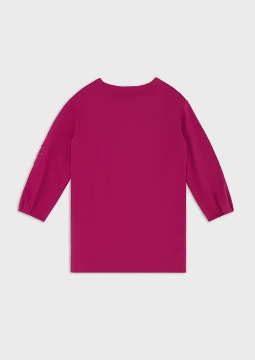 Kids Viscose-Blend Jersey Dress With Matching Logo Embroidery, view 3