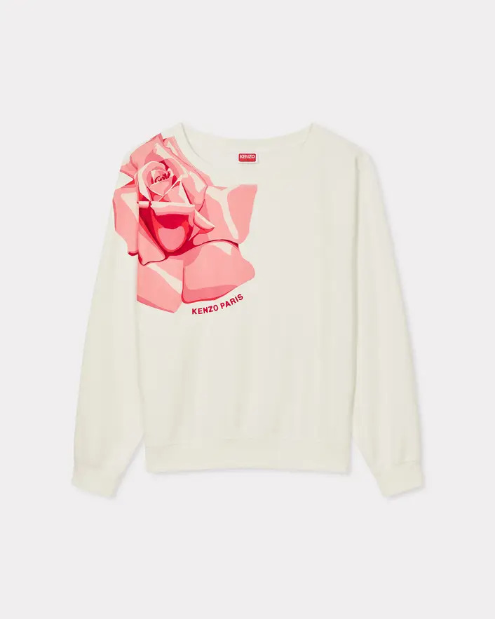 'Kenzo Rose' Batwing Oversized Sweatshirt