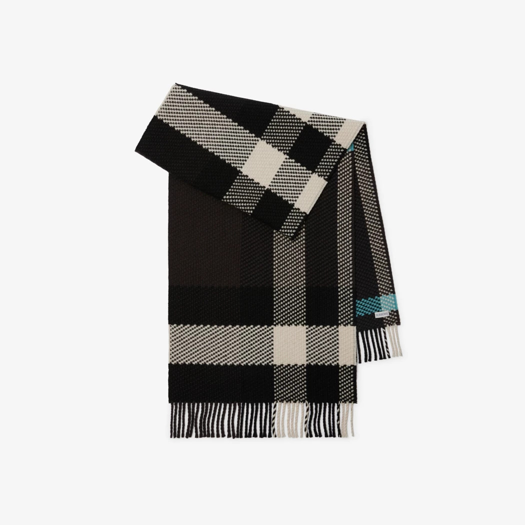 Check Wool Scarf