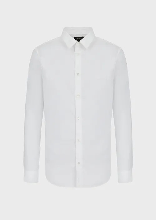 Stretch Nylon-Blend Shirt With Embroidered Eagle, view 4