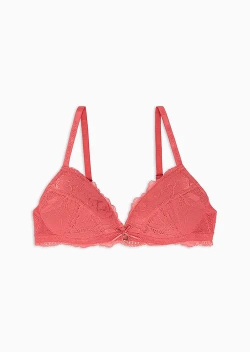 Armani Sustainability Value Eternal Lace Recycled Lace Padded Triangle Bra