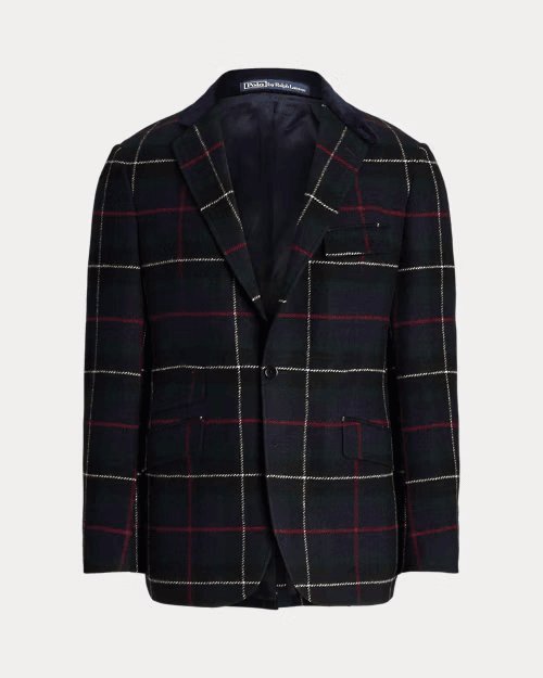 Polo Tailored Plaid Wool Suit Jacket, view 2