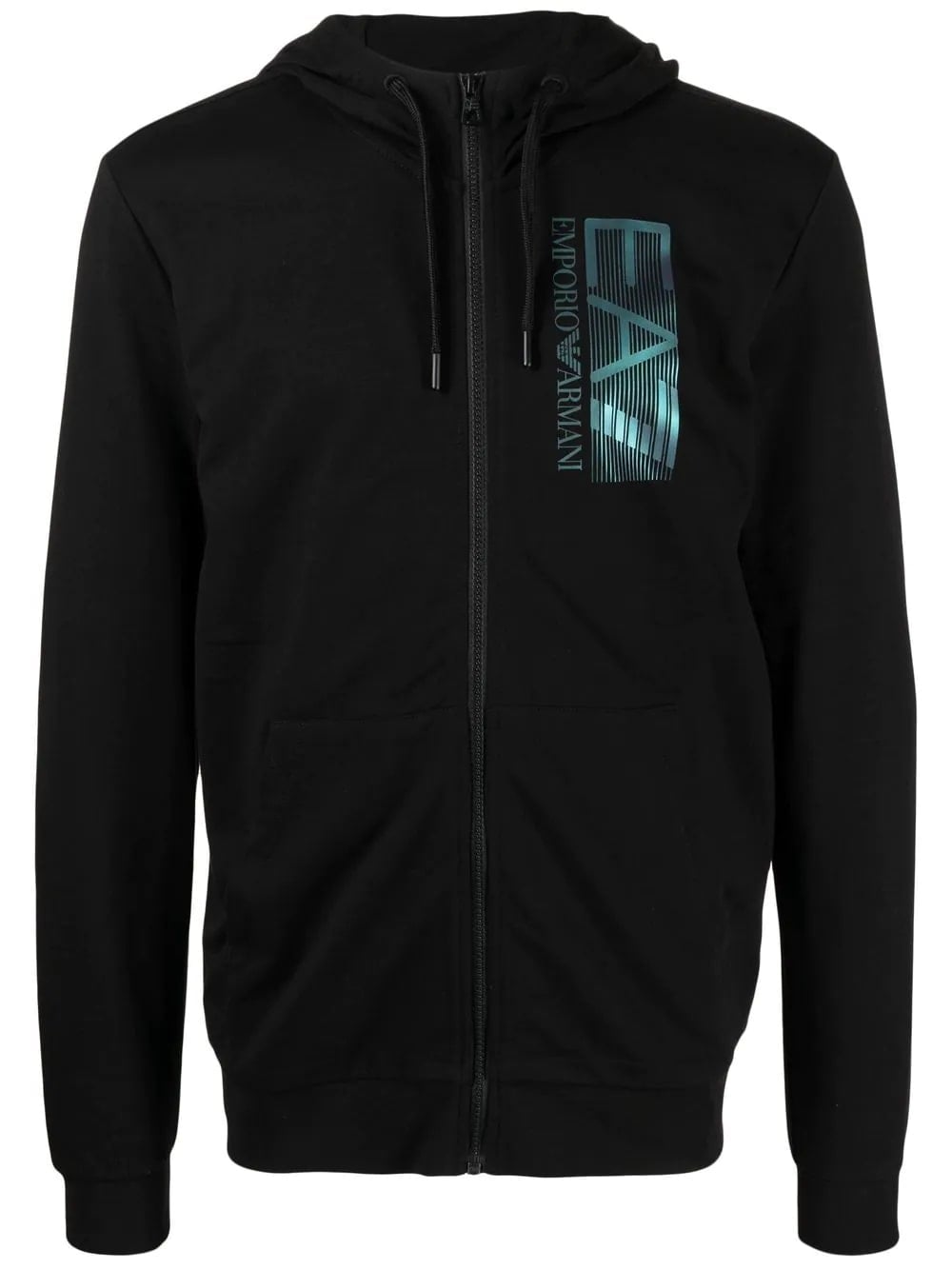 Ea7 Logo-Print Zipped Hoodie