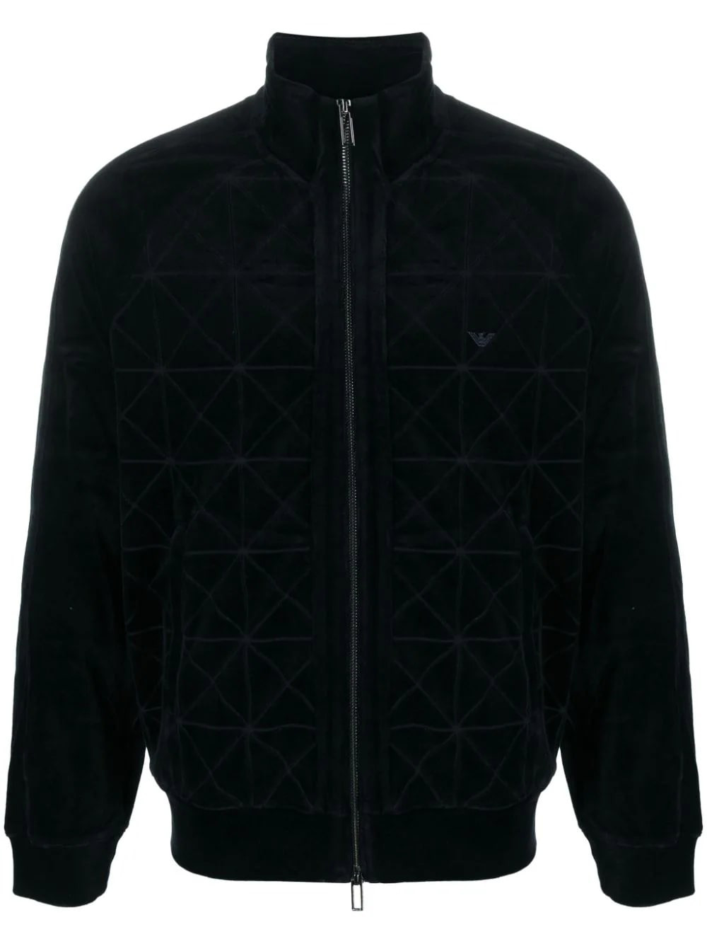 Full-Zip Sweatshirt With All-Over Chenille Pattern