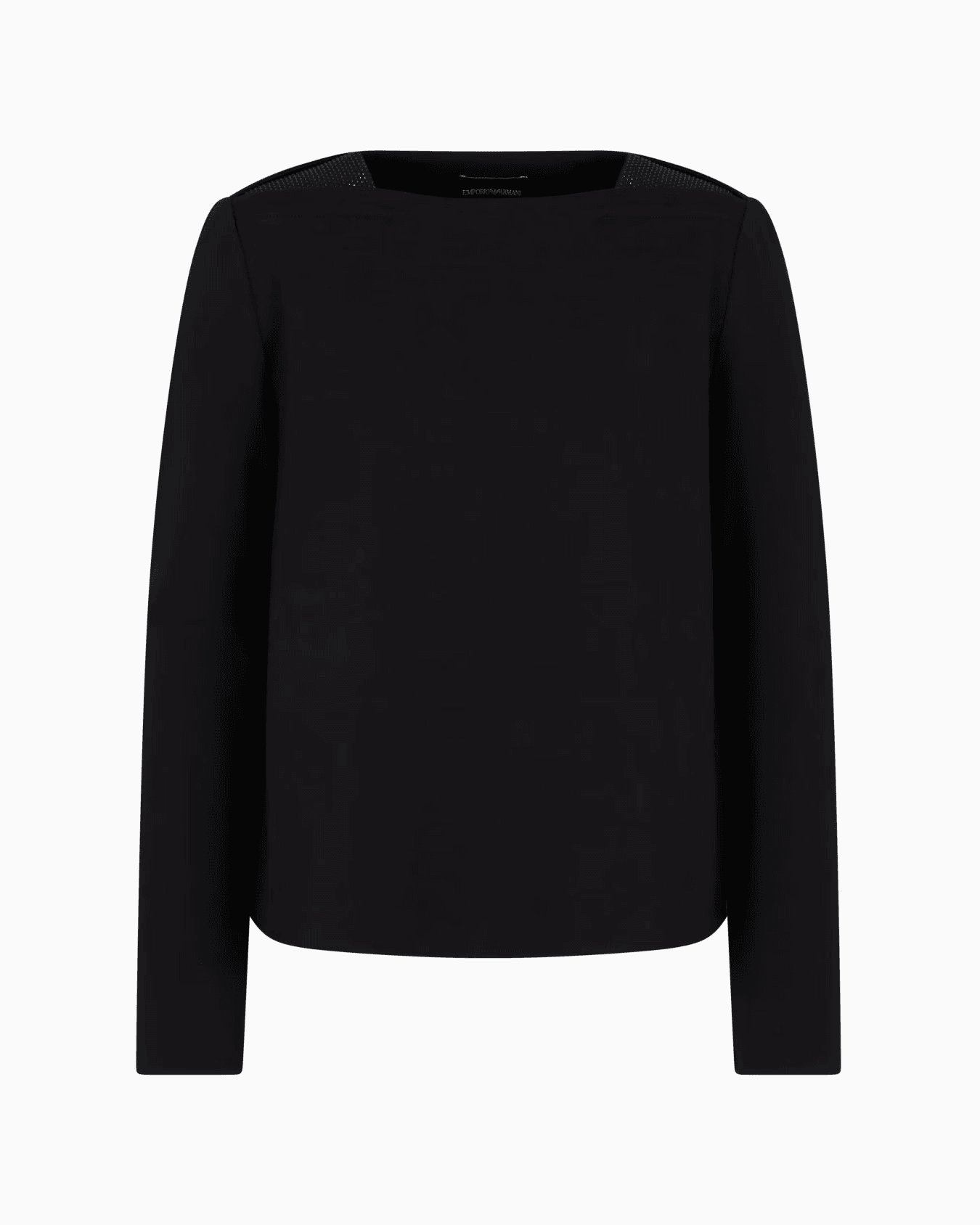 Interlock jersey sweatshirt with micro-stud inserts