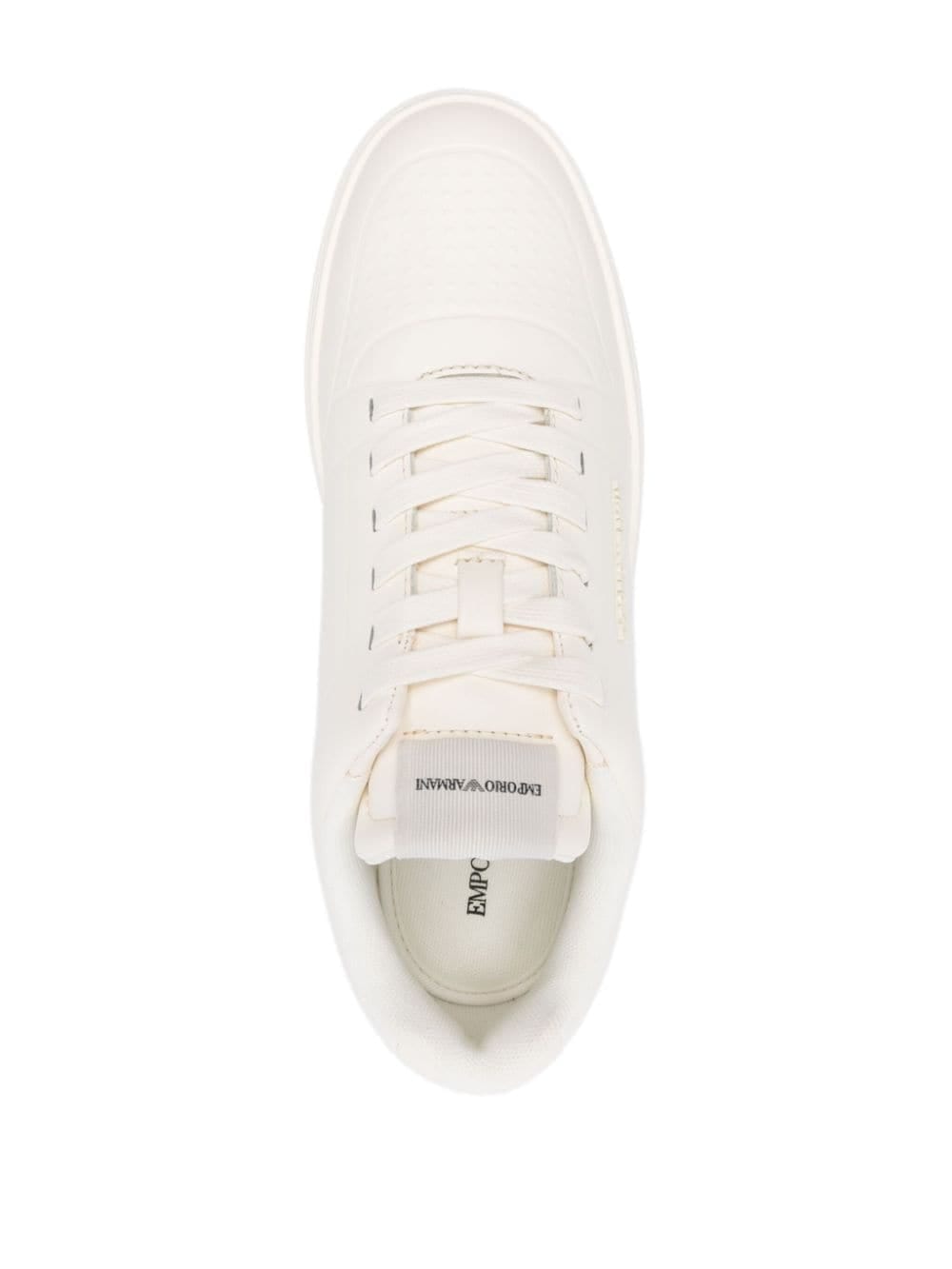 thermoformed-detail leather sneakers, view 4