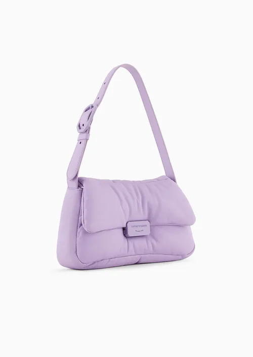 Baguette Shoulder Bag In Puffy Nappa Leather, view 2