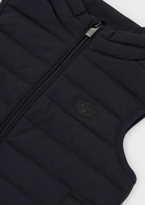 Kids Quilted-Nylon Puffer Gilet With Recycled Down, view 4