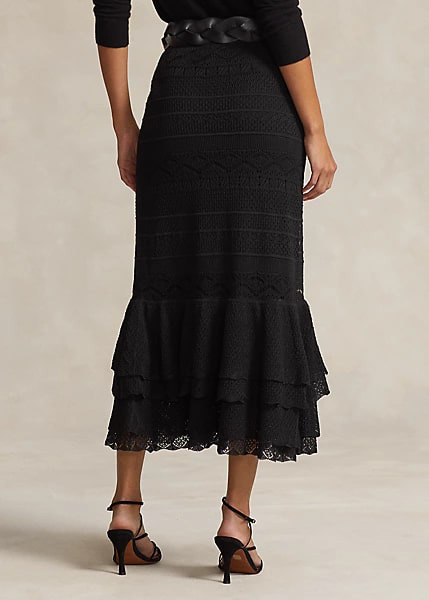 Polo Ralph Lauren Ruffle-Trim Pointelle Skirt, view 3