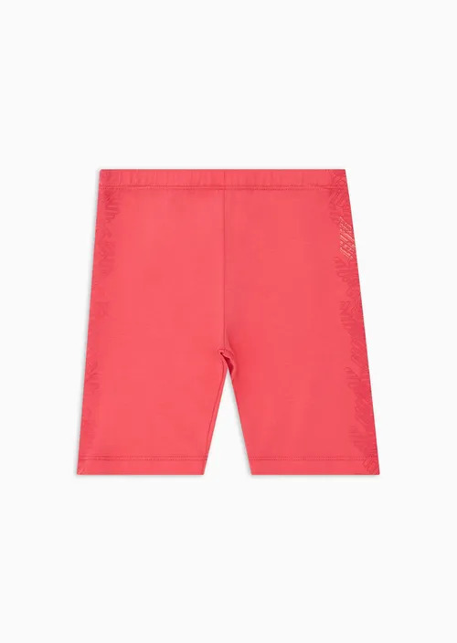 Kids Ea Crew Short Leggings In Jersey With A Geometric Eagles Print