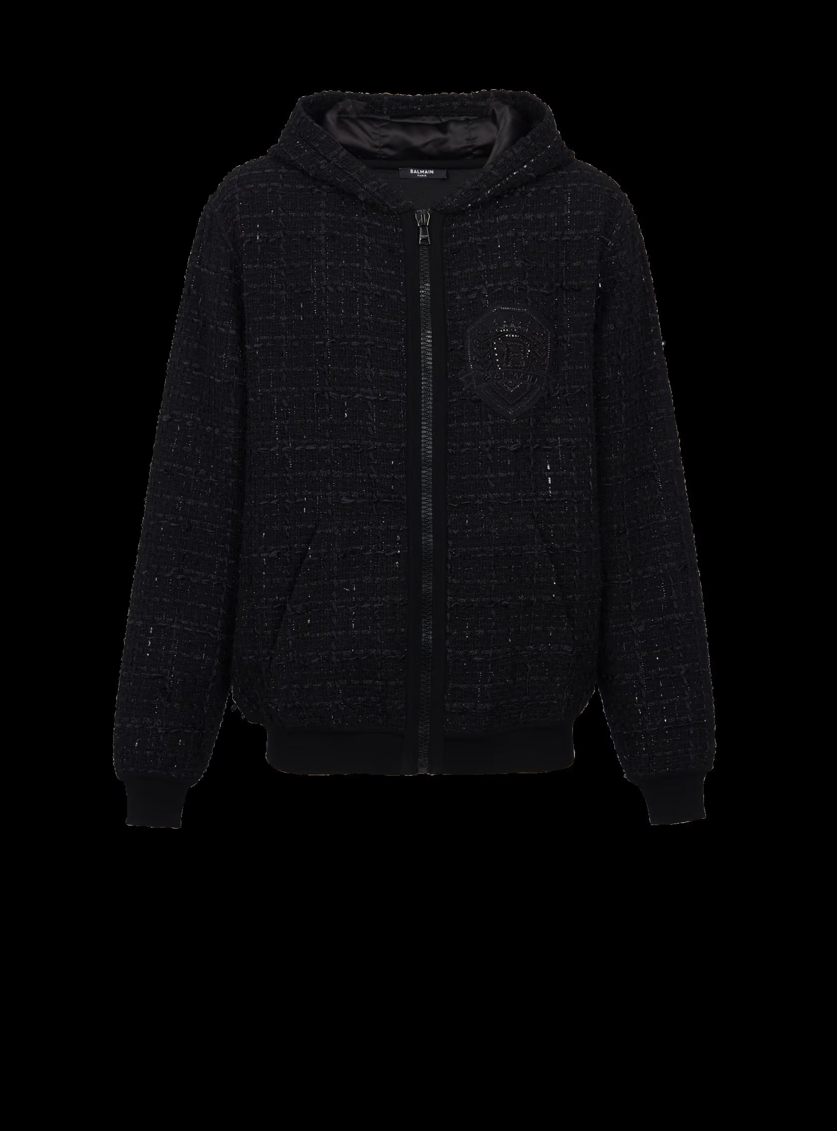Tweed hooded jacket