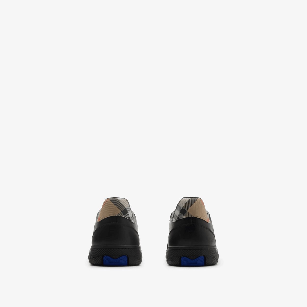 Leather and Check Terrace Sneakers​, view 4