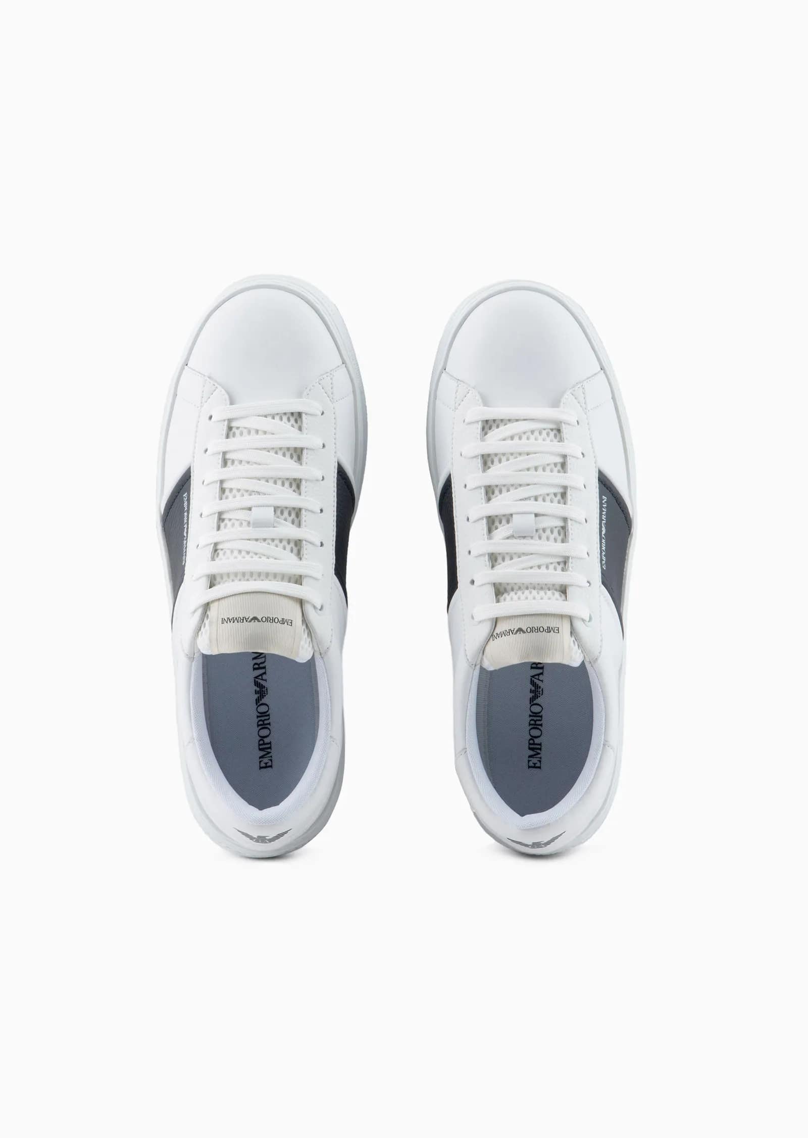 Leather Sneakers With Contrasting Detail, view 7