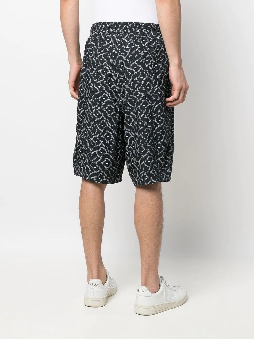 geometric pattern shorts, view 3