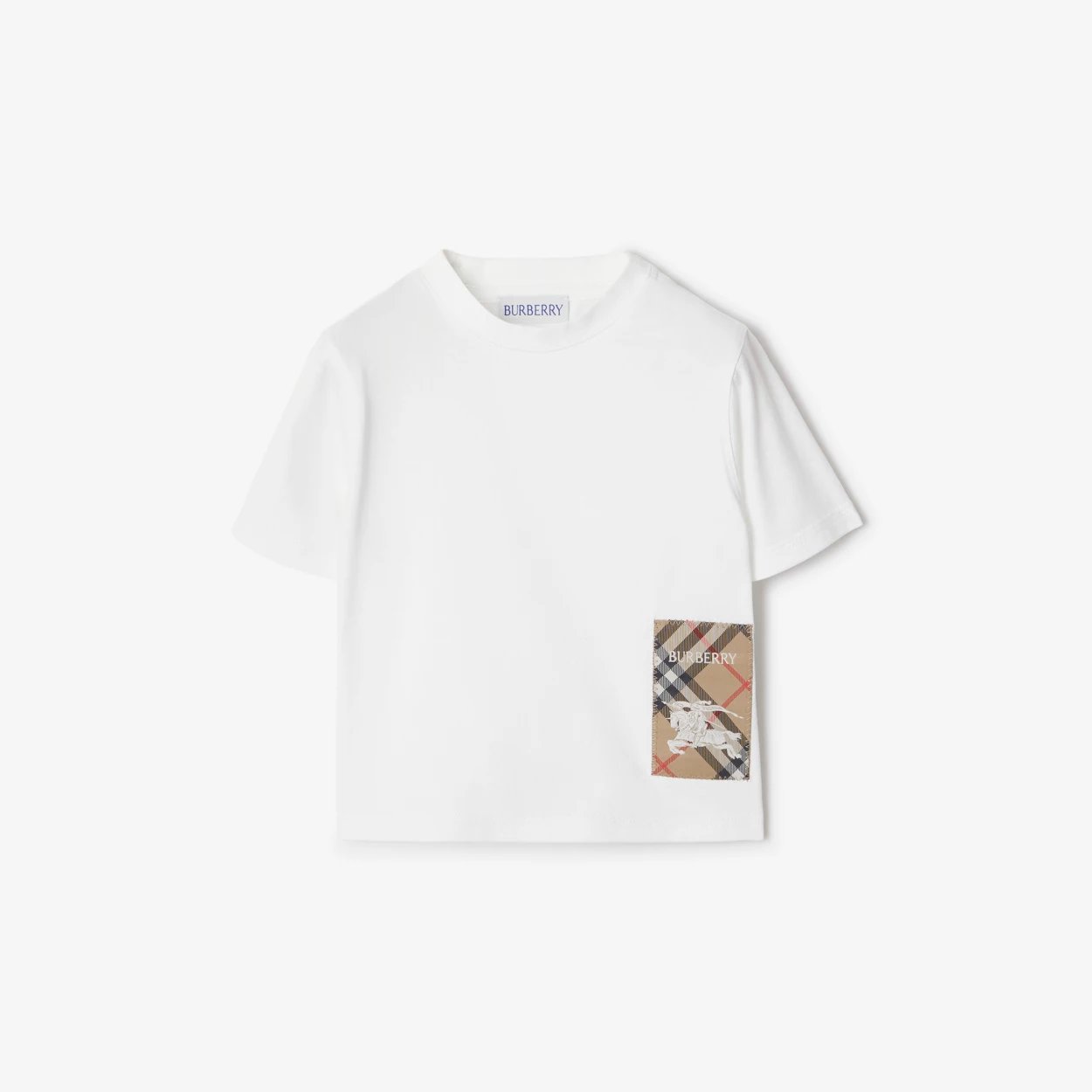 Check Label Cotton T-shirt