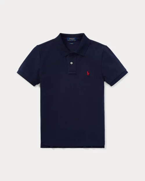 Slim Fit Cotton Mesh Polo Shirt
