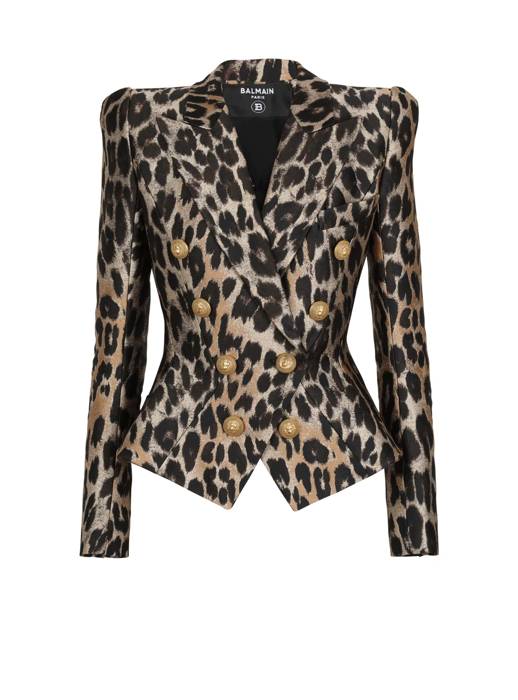Balmain Slim-Fit Jacket In Leopard Jacquard