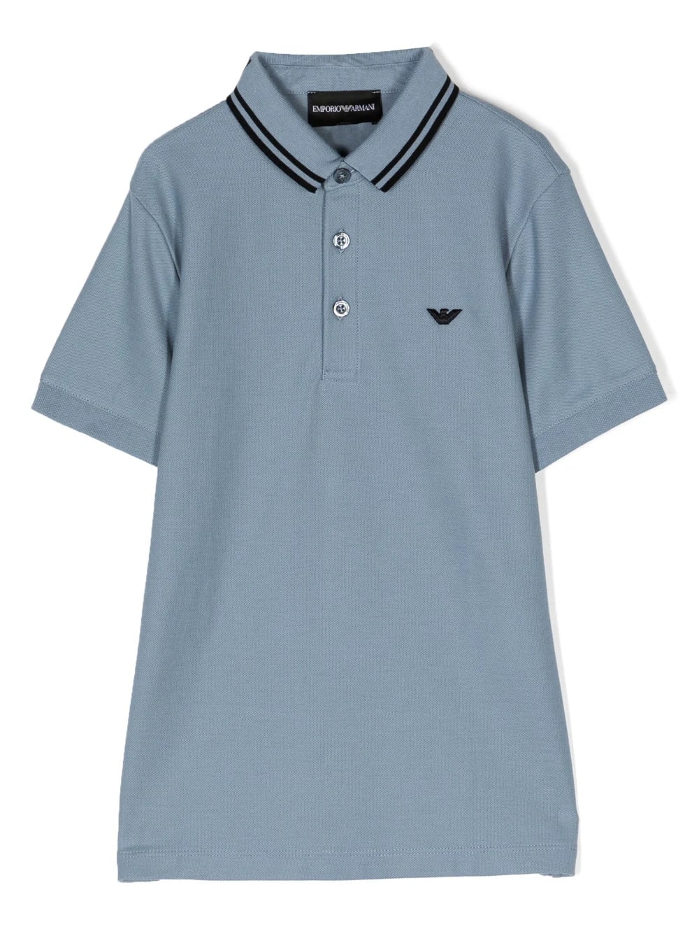 Kids Jersey Polo Shirt With Eagle Embroidery
