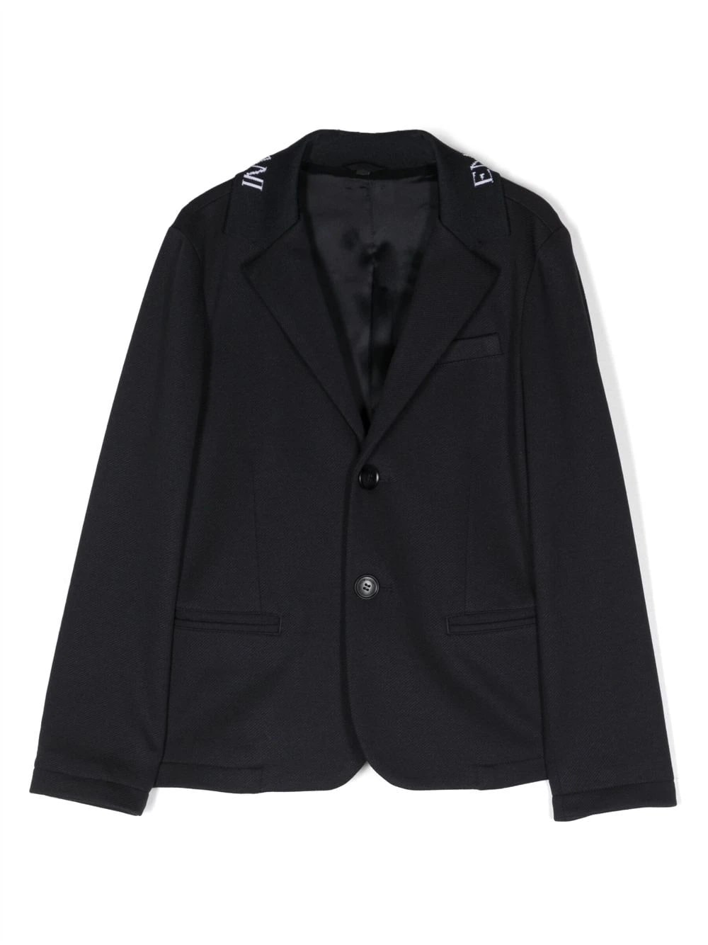 Kids Logo-Lettering Single-Breasted Blazer