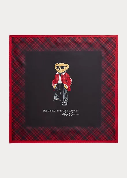 Polo Ralph Lauren Polo Bear Scarf In Silk