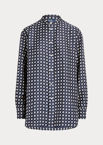 Polo Ralph Lauren Relaxed Fit Geo-Motif Silk Shirt
