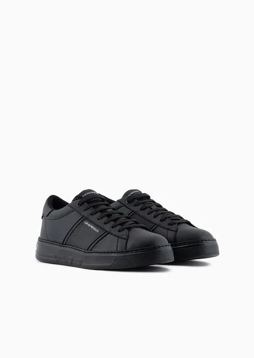 Leather Sneakers With Contrasting Detail, view 2