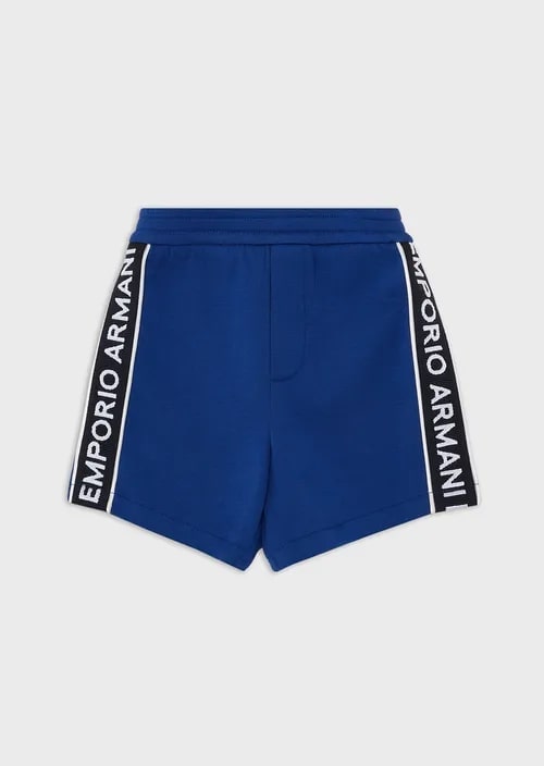 Kids Double-Jersey Board Shorts With Logo Tape