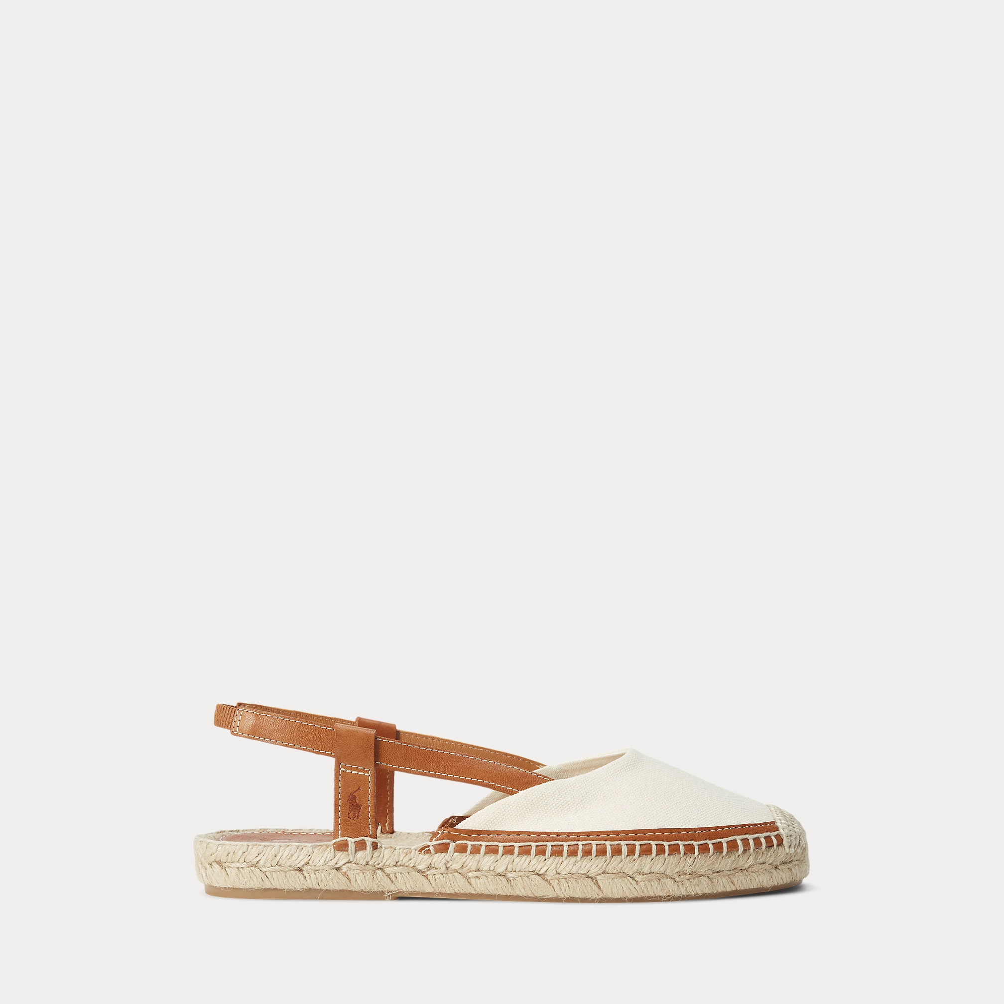 Polo Ralph Lauren Leather-Trim Canvas Slingback Espadrille