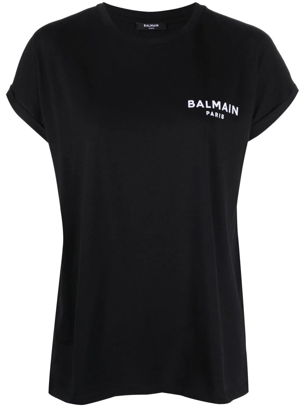 Balmain flocked-logo organic-cotton T-shirt