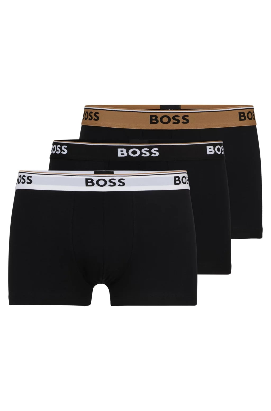 Stretch Cotton Boxer Shorts With Elastic Waistband With Logo In A Pack Of Three