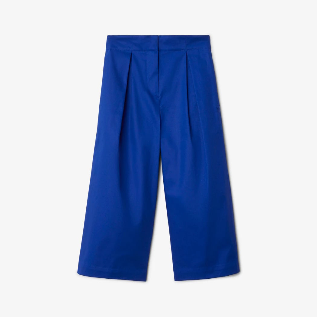 Pleated Cotton Trousers