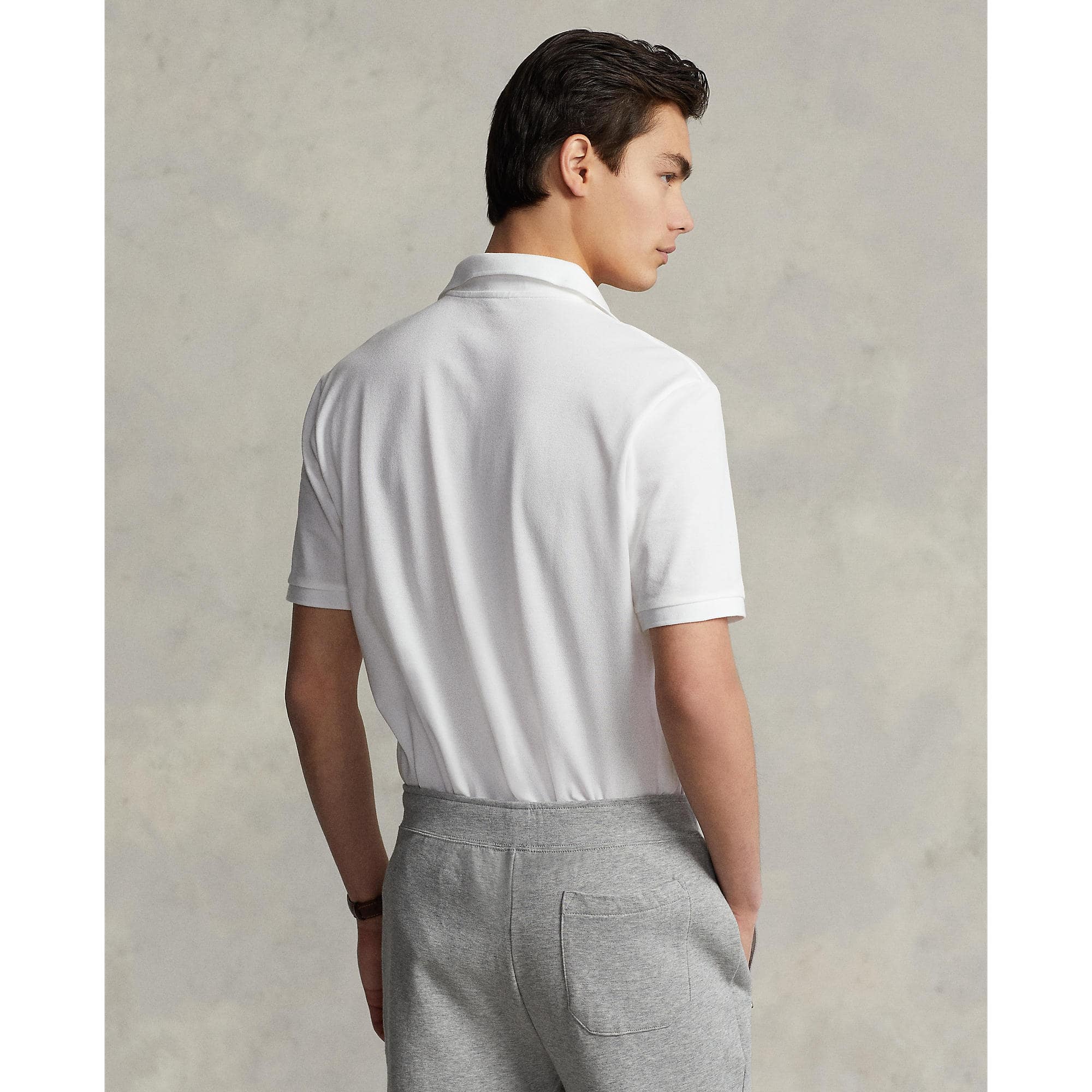 Custom Slim Fit Stretch Mesh Polo Shirt, view 2