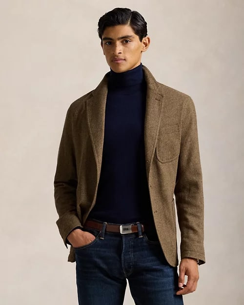 Modern Herringbone Blazer
