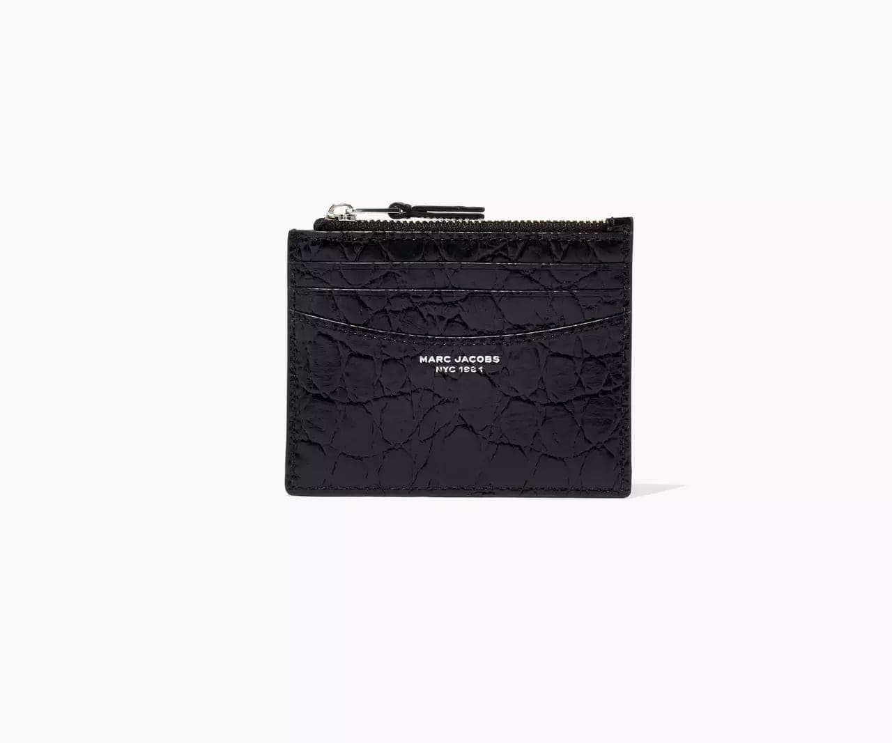 Mark Jacobs The
Slim 84 Croc-Embossed Zip Card Case