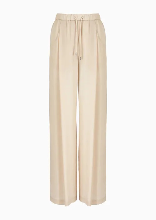 Palazzo Trousers In A Fluid Fabric