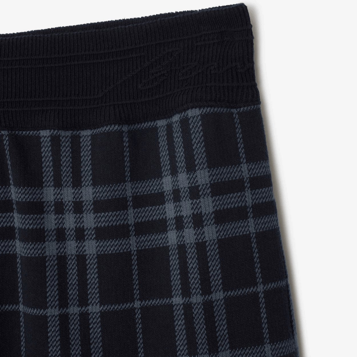 Check Stretch Cotton Blend Shorts, view 5